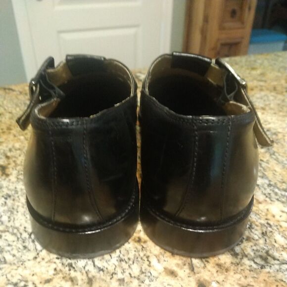 J&M Johnson Murphy Black Leather Woven Silver Buckle Men’s Shoes Size 12 M main image 11